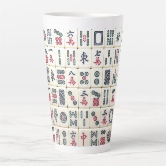 Mahjong Tiles Latte Mok (Voorkant)