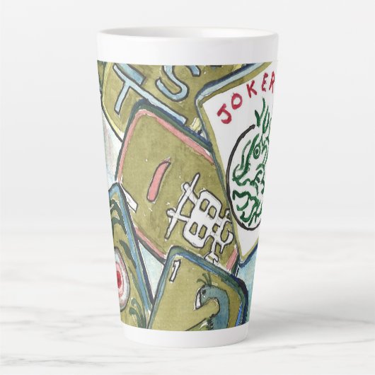 Mahjong Tiles Latte Mok (Voorkant)