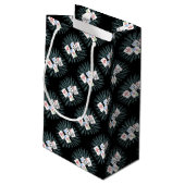 Mahjong Tiles op Black Small Gift Bag Klein Cadeauzakje (Achterkant Gekanteld)