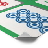 Mahjong Tiles over Green Poster (Hoek)