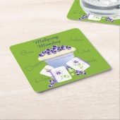 Mahjong Tiles Paper Coaster Kartonnen Onderzetters (Schuin)