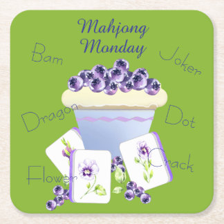 Mahjong Tiles Paper Coaster Kartonnen Onderzetters