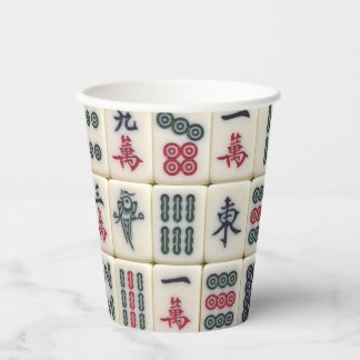 Mahjong Tiles Papieren Bekers