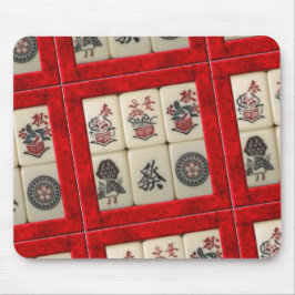 Mahjong tiles red lijsten muismat
