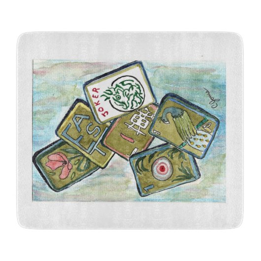 Mahjong Tiles Snijplank (Voorkant)