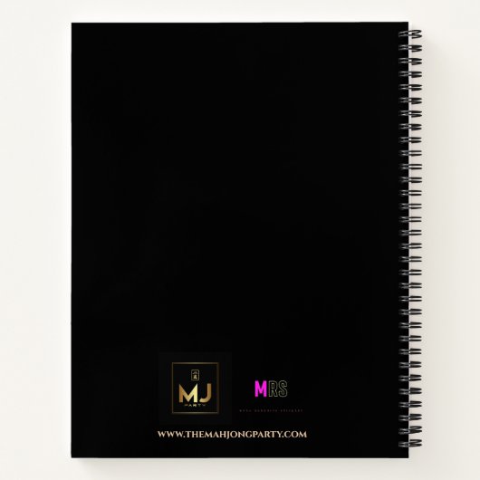 Mahjong Tiles Spiral Notitieboek (Achterkant)