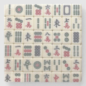 Mahjong Tiles Stenen Onderzetter (Voorkant)