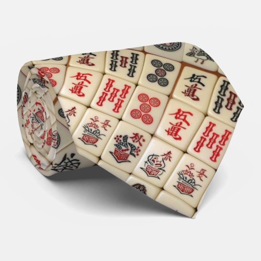 Mahjong tiles stropdas (Opgerold)