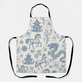 Mahjong Toile - Jaar van het Paard Schort
