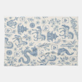 Mahjong Toile Kitchen Towel - Horses and Dragons Theedoek (Horizontaal)
