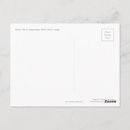 Mahjong Tool Briefkaart (Achterkant)