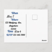 Mahjong uitnodigen briefkaart (Achterkant)