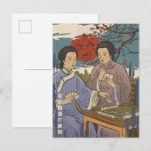 Mahjong Uitnodiging Briefkaart (Voorkant / Achterkant)