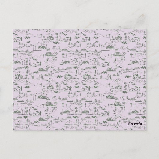 Mahjong-uitnodiging met Stenen en Toilet Briefkaart (Achterkant)