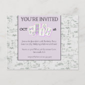 Mahjong uitnodiging met tegels en toilet (Voorkant)