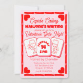 Mahjong Valentijnsfeest Cupido uitnodiging (Voorkant)