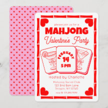 Mahjong Valentijnsfeest Uitnodiging