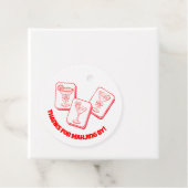 Mahjong Valentine's Party Cocktail Bedankjes Labels (In situ)