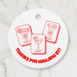Mahjong Valentine's Party Cocktail Bedankjes Labels