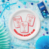 Mahjong Valentine's Party Cocktail Papieren Bordje (Feest)