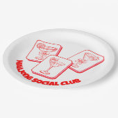 Mahjong Valentine's Party Cocktail Papieren Bordje (Gekanteld)