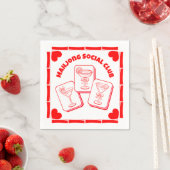 Mahjong Valentine's Party Cocktail Servet (Insitu)