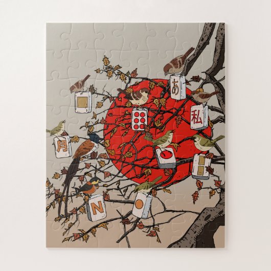 Mahjong Vogels Game Legpuzzel (Verticaal)