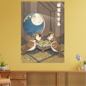 Mahjong vogels spel spelen  canvas afdruk (Insitu (Woonkamer))
