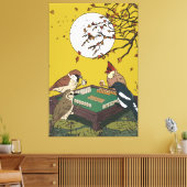 Mahjong vogels spel spelen  canvas afdruk (Insitu (Woonkamer))