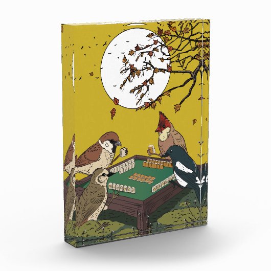 Mahjong vogels spel spelen fotoblokken (Links)