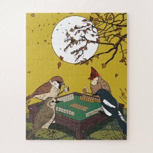 Mahjong vogels spel spelen  legpuzzel