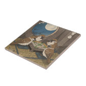 Mahjong vogels spel spelen tegeltje (Zijkant)