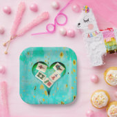 Mahjong vult mijn hart papier bord (Feest)