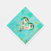 Mahjong vult mijn hartenservet servet (Hoek)