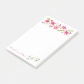 Mahjong Watercolor Cherry Blossom Flowers NAME Post-it® Notes (Schuin)