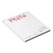 Mahjong Watercolor Flower Blossoms NAME Notitieblok (Schuin)