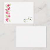 Mahjong Watercolor Flower Blossoms Place Card Plaatskaartje (Voorkant / Achterkant)