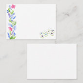 Mahjong Watercolor Flower Plaatskaartje (Voorkant / Achterkant)