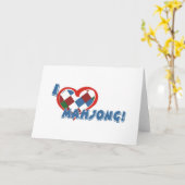 Mahjong wenskaart kaart (Gele Bloem)