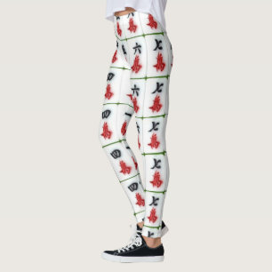 Mahjong White Leggings
