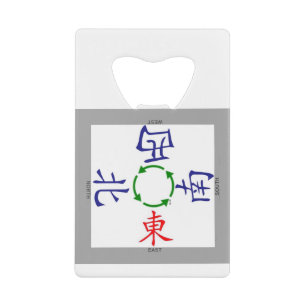 mahjong winds indicator creditkaart flessenopener