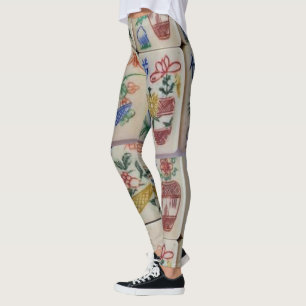 Mahjong Witte Leggings 