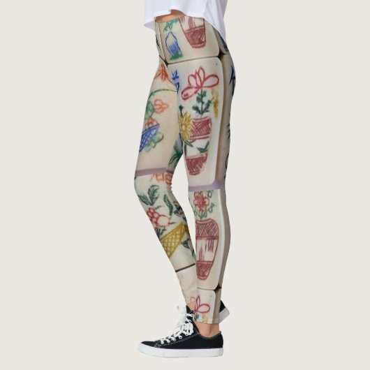 Mahjong Witte Leggings  (Links)