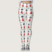 Mahjong Witte Leggings (Voorkant)