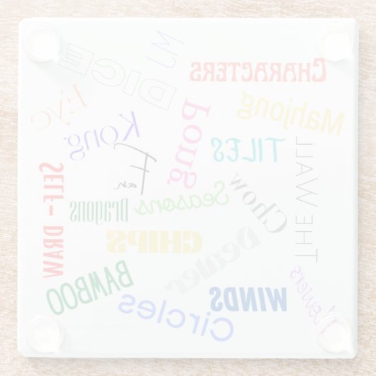 Mahjong Words Onderzetter (Achterkant)