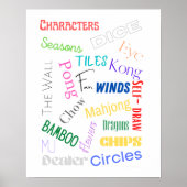 Mahjong Words Poster (Voorkant)