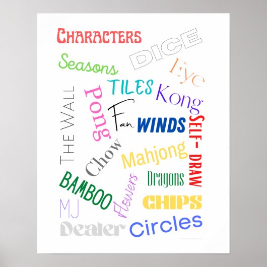 Mahjong Words Poster (Voorkant)