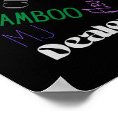 Mahjong Words Poster met zwarte achtergrond (Hoek)