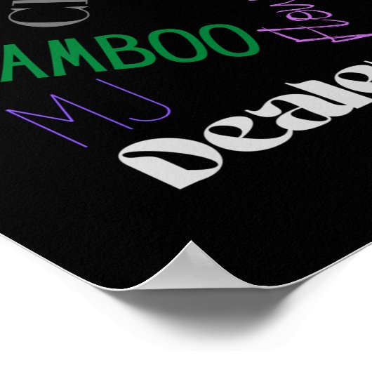 Mahjong Words Poster met zwarte achtergrond (Hoek)