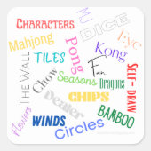 Mahjong words sticker (Voorkant)